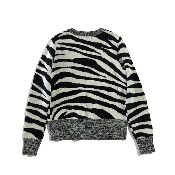 Banana Republic Womens Size S Zebra Print Merino Wool Blend Sweater - Picture 7 of 7
